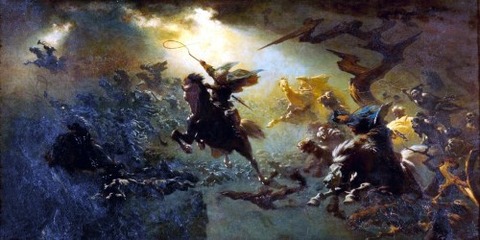 The Wild Hunt by Johann Wilhelm Cordes, 1856-7
