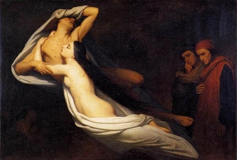 Ary Scheffer - The Ghosts of Paolo 1855