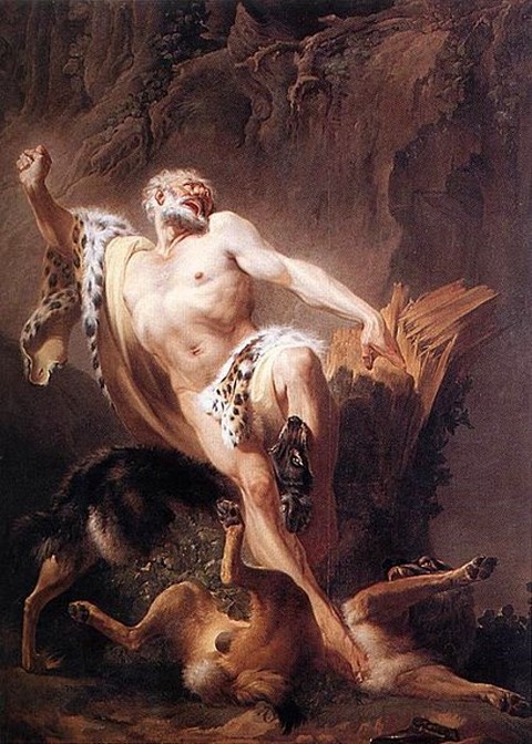 Suvée, Joseph-Benoit - Milo of Croton 1763