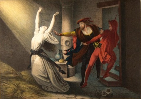 Joseph Fay Faust und Mephisto im Kerker 1848