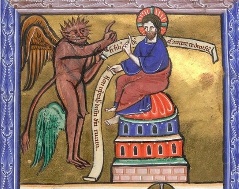 miniature of the Second Temptation of Christ