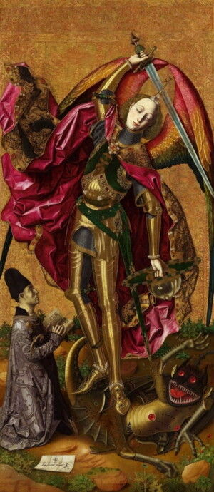 Bartolomé Bermejo St Michael Triumphs Devil 1468