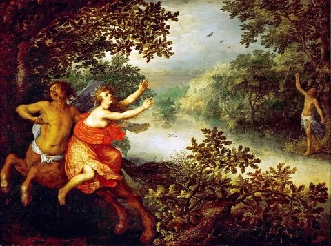 Hercules Deianira And The Centaur Nessus by David Vinckboons