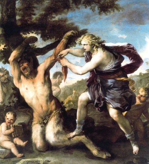 絵画10点 残酷なギリシャ神話 音楽合戦の末 アポロンはマルシュアスを皮剥ぎに メメント モリ 西洋美術の謎と闇