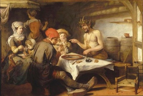 Barent Fabritius The Satyr and the Peasant 1650-60