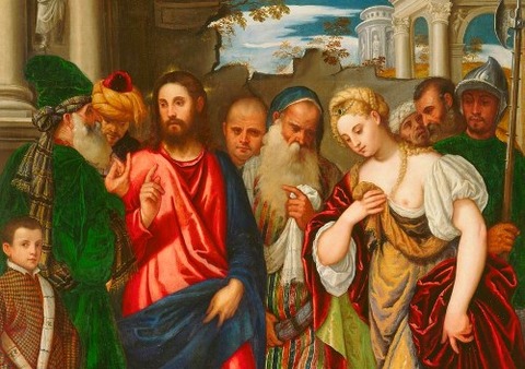 christ and the woman taken in adultery veronese 1528-88