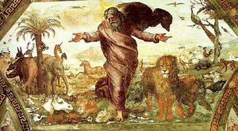 the creation of the animals logge vatican palace fresco raphael