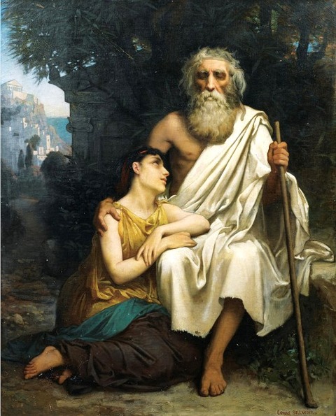 Oedipus And Antigone by Camille-Felix Bellanger