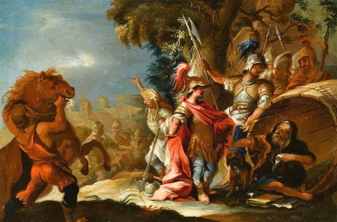 German School 17th Alexander Great Discovers Diogenes