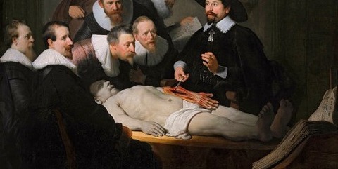 The Anatomy Lesson of Dr. Nicolaes Tulp, by Rembrandt, 1632 -