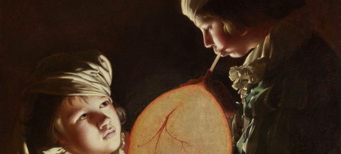 Joseph Wright 'of Derby' 1734–97 Two Boys with a Bladder -
