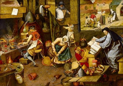 The Alchemist by Pieter Brueghel the Younger
