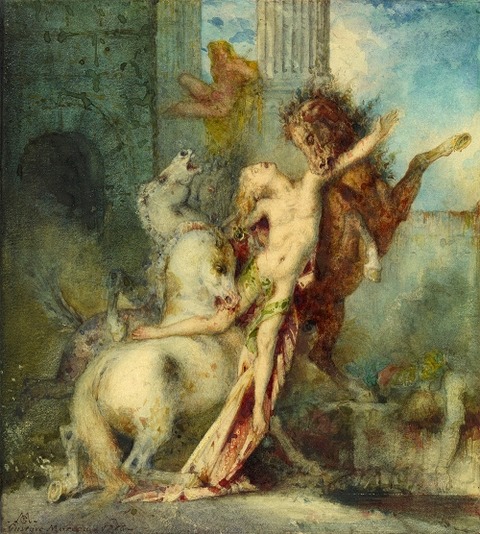 Gustave Moreau Diomedes Devoured by Horses (1866)