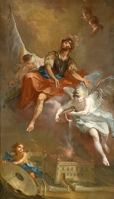 Martin Johann Schmidt St. Florian rettet Stockern