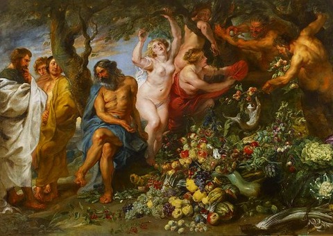 Pythagoras advocating vegetarianism 1618-20 Rubens Frans Snyders
