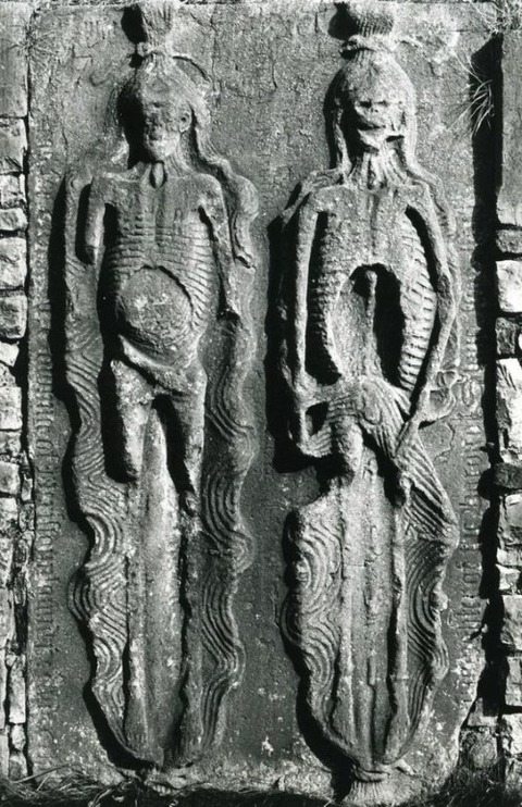 12th century Irish Cadaver tomb, St Peters Church, Louth
