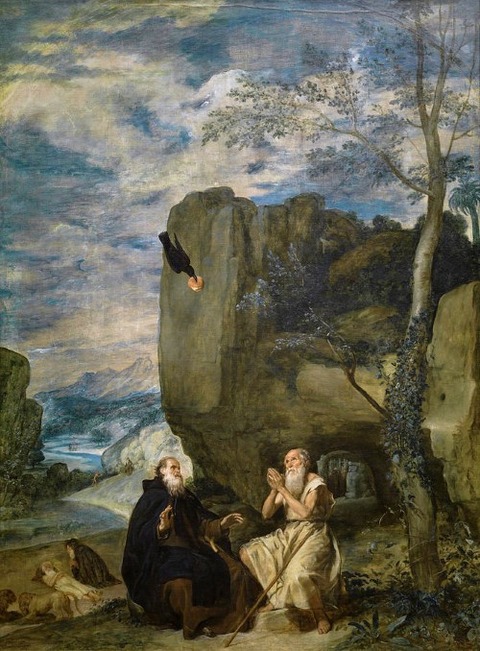 st anthony abbot and st paul the hermit Diego Velazquez