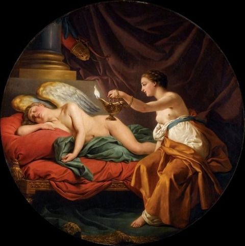 Psyche with Sleeping Cupid Louis Jean Francois Lagrenee