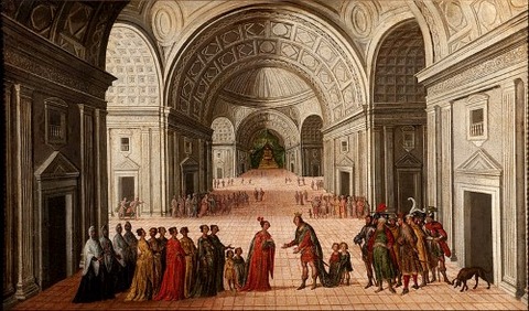 Circle of Juan de la Corte Meeting Solomon and Sheba1630-60