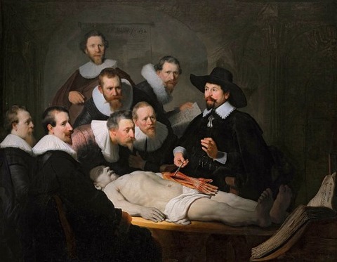 The Anatomy Lesson of Dr. Nicolaes Tulp, by Rembrandt, 1632