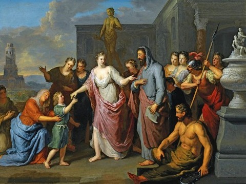 Olympia Presenting Alexander Great Aristotle Gerard Hoet