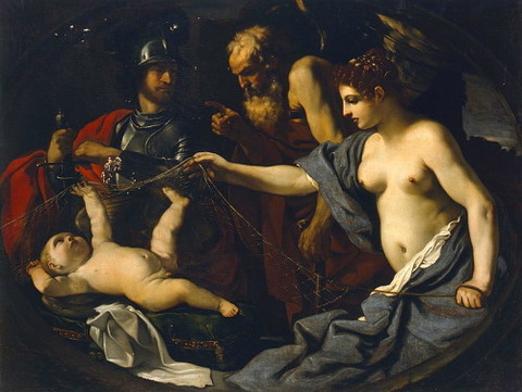 Chronos, Mars, Cupid and Venus (copy) After Guercino