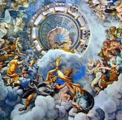 guilio romano fall of giants 1532 1534 fresco