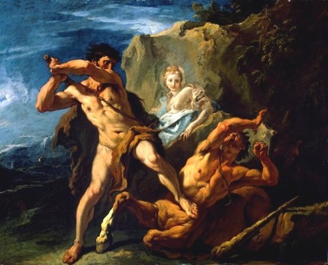 Hercules Killing the Centaur Nessus, ca 1700, Sebastiano Ricci