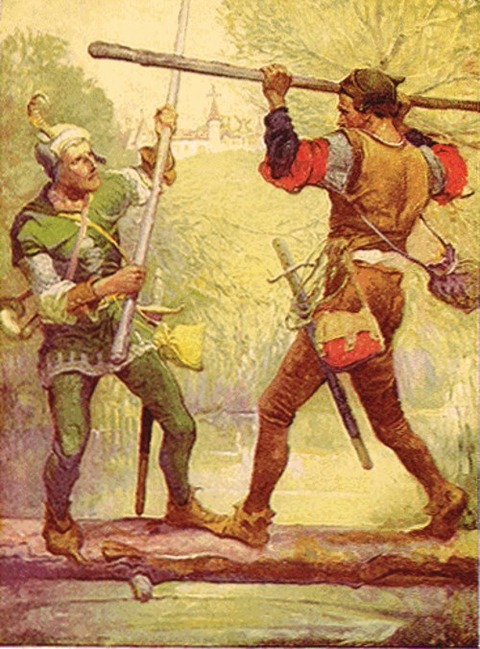 Robin Hood and Little John, by Louis Rhead 1912
