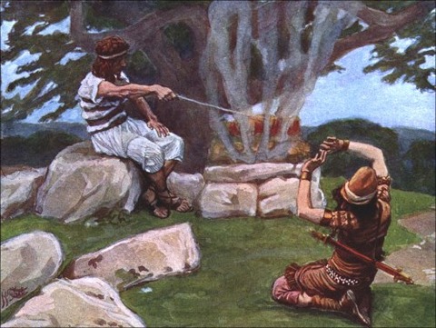 James Tissot Angel Puts Fire on the Altar of Gideon 1896-1900