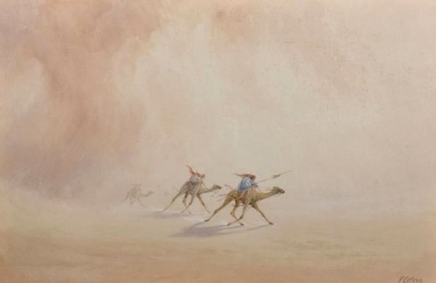 Frank Catano 19th Racing Camels in the Desert