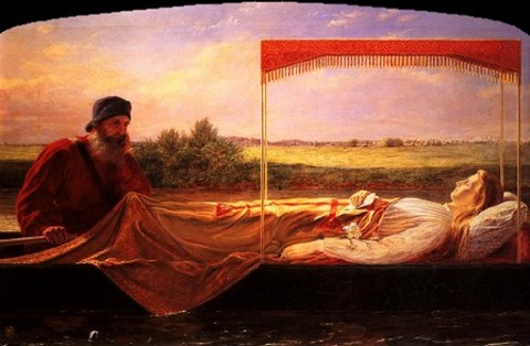 Elaine Floats Down to Camelot” by Briton Riviere