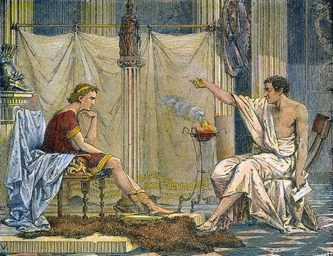 Aristotle teaching Alexander the Great 1866