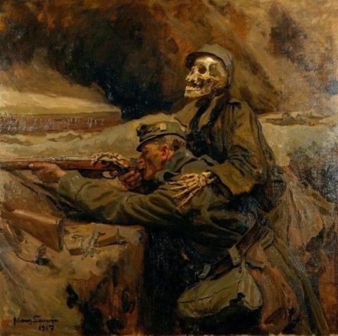 Soldier and death, 1917 Hans Larwin