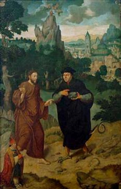 Bartholomäus the Elder workshop The Temptations of Christ 1547