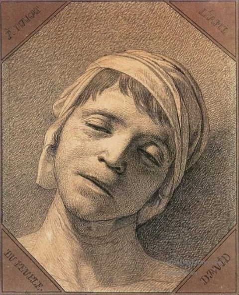 Head of the Dead Marat by Jacques Louis David