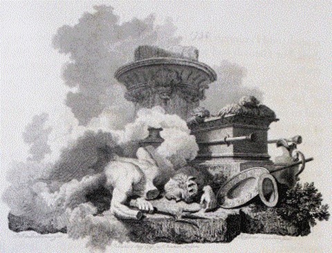 Depiction  destruction Dagon Philip James de Loutherbourg 1793