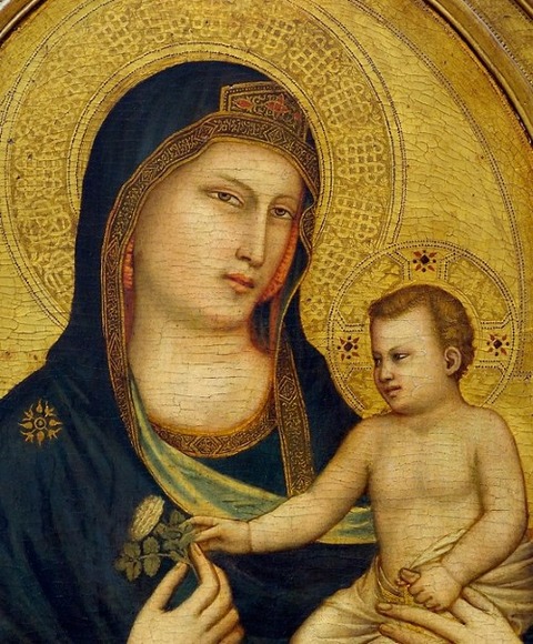 Giotto-Madonna-and-Child-Detail