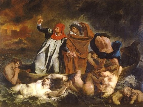 Delacroix barque of dante 1822