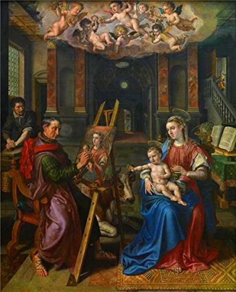 Maerten De Vos Saint Luke Painting The Madonna 1602