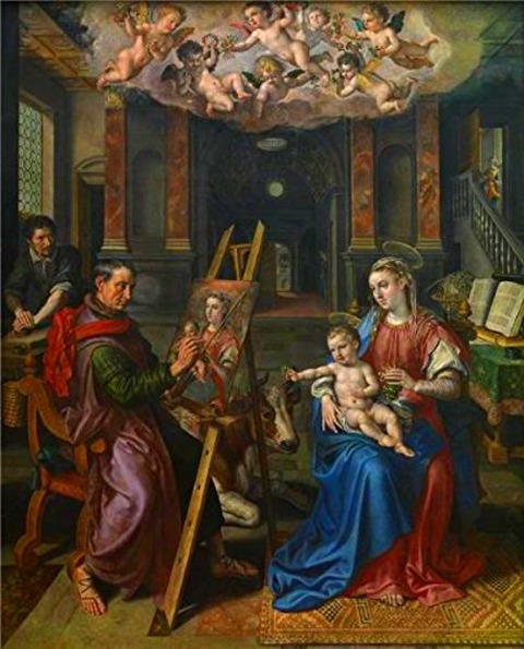 Maerten De Vos  Saint Luke Painting The Madonna 1602