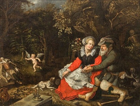 David Vinckboons winged Cupid Allegory of love, 1620