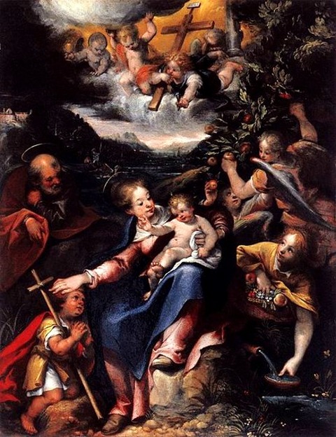 Denys Calvaert Infant St John the Baptist in Landscape 1590