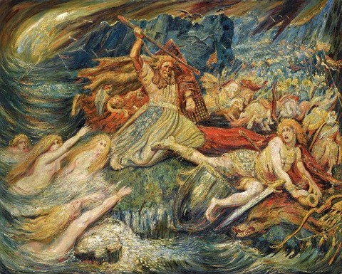 The Death Of Siegfried Painting by Henri Degroux