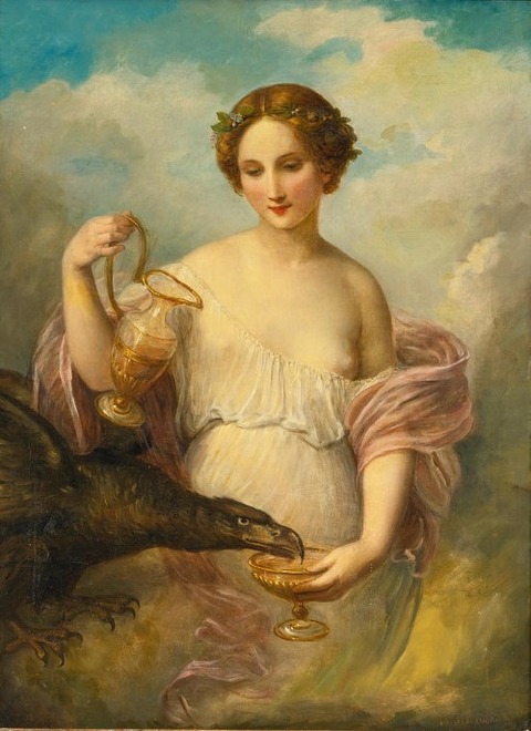 Psyche And The Eagle Of Zeus by Natale Schiavoni