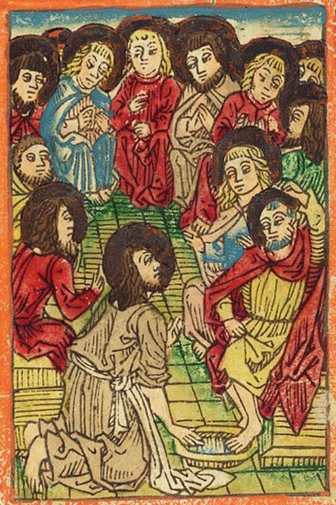 German 15th Century, Christ Washing The Apostles Feet