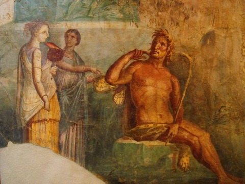 Polyphemus hears arrival Galatea Fourth Style 45–79 AD