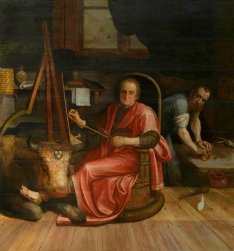 Frans Floris  Rijckaert Aertsz as Saint Luke 1560