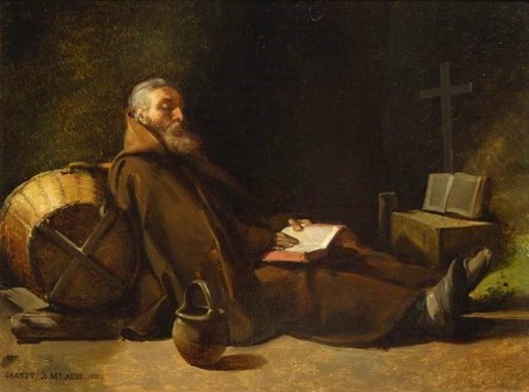 Hermit reading François Marius Granet1831