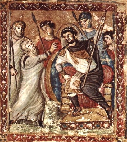 6th-century miniature from the Syriac Bible of Paris